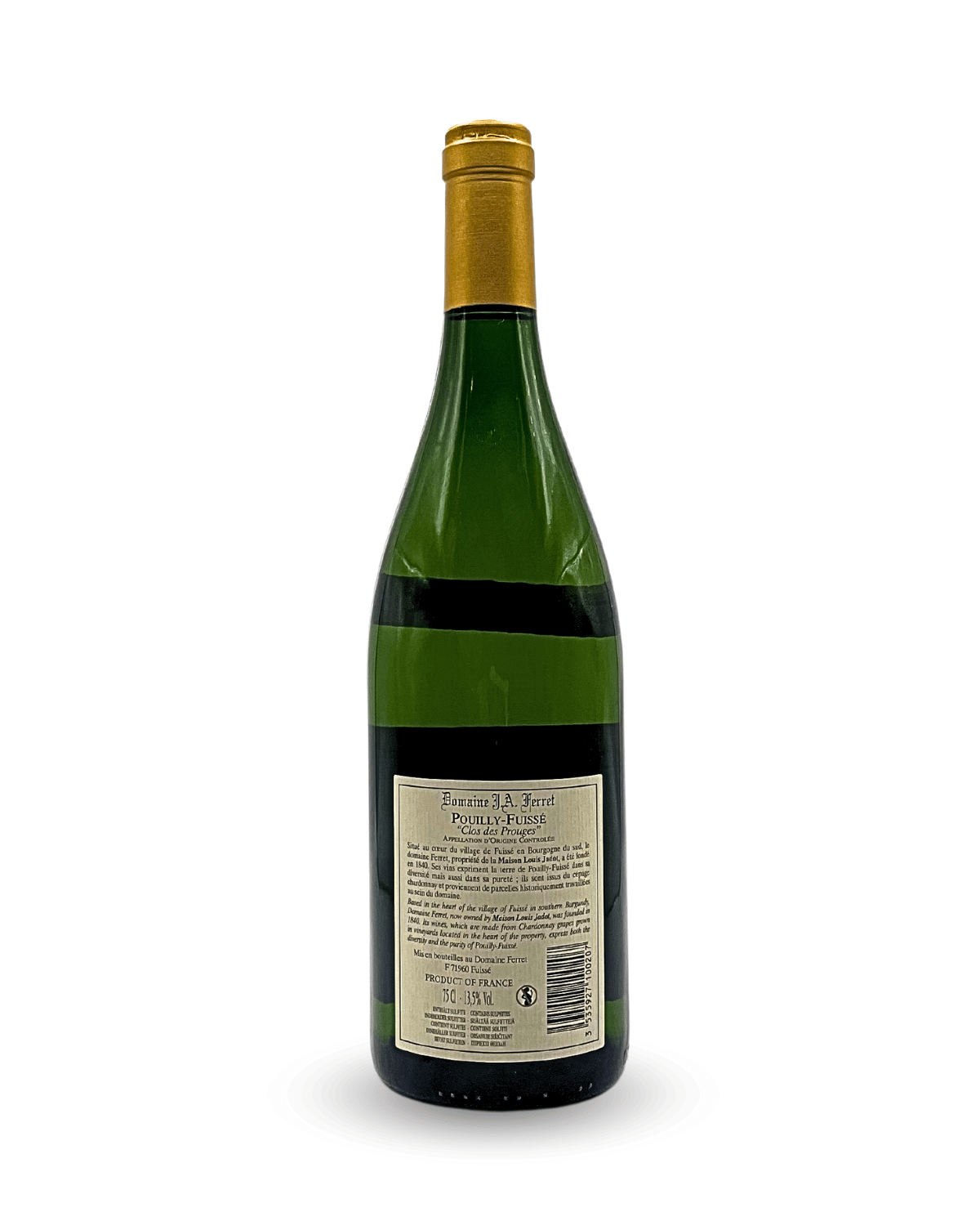 Pouilly Fuissé, "Le Clos des prouges", Tête de Cru, J.A. Ferret, 2015